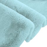 LUXE HOME INTERNATIONAL Luxe Home Bath Mat Super Soft Anti Skid Rabbit Fur (1000 GSM) Bathroom Mats for Bedroom, Door, Kitchen Floor ( 40 X 60 cm , Turquish ) Pack of 1 - LX_1011_Ruffle_Turquish_40x60, Turquish