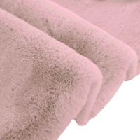 LUXE HOME INTERNATIONAL Ruffle Ultra Soft Rabbit Fur Area Rugs Anti-Skid Water Absorbant/Soaking Washable Mat For Bathroom/Entrance/Kitchen/Bedside/Door/Living-Room/Prayer Room 4x6 Feet ( Pack Of 1, Peach) - 4x6 Ft, Peach