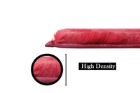 LUXE HOME INTERNATIONAL Ruffle Ultra Soft Rabbit Fur Area Rugs Anti-Skid Water Absorbent Soaking Washable Mat - 4x6 Ft, MAROON