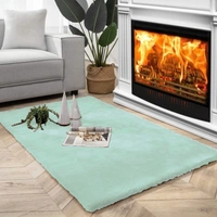 LUXE HOME INTERNATIONAL Ruffle Ultra Soft Rabbit Fur Area Rugs Anti-Skid Water Absorbant/Soaking Washable Mat For Bathroom/Entrance/Kitchen/Bedside/Door/Living-Room/Prayer Room 6x9 Feet ( Pack Of 1, Lime) - 6x9 Feet, Lime
