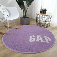 LUXE HOME INTERNATIONAL Bath mat Soft Cotton Round Rug for Bathroom, Bedroom, Living Room - 2x2 ft, Purple