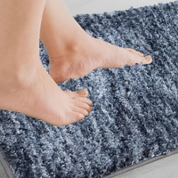 LUXE HOME INTERNATIONAL Runner Super Soft Non Slip Floor Runner for Bathroom, Bedroom, Living Room - 2x5 Ft, Charcoal