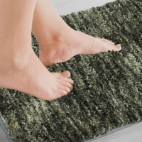 LUXE HOME INTERNATIONAL Bath Mat super Soft Non Slip Mat for Bathroom, Bedroom, Living Room - 40x60 cm, Green