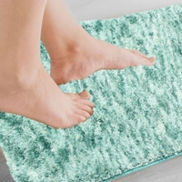 LUXE HOME INTERNATIONAL Bath Mat super Soft Non Slip Mat for Bathroom, Bedroom, Living Room - 40x60 cm, Aqua