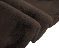 LUXE HOME INTERNATIONAL Rabbit Fur Mat Soft Anti Slip Skid Ruffle Rectangular Mats For Bathroom Door 45X75 Cm (Chocolate) Pc 1 - 45x75 cm, Chocolate