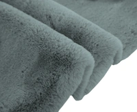 LUXE HOME INTERNATIONAL Ruffle Bath Runner Rabbit Fur 1000 GSM Super Soft, Anti Skid Rug for Bedroom (2 X 5 Ft, Seige, Pack of 1), Grey - 2x5 Ft, Seige