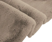 LUXE HOME INTERNATIONAL Rabbit Fur Super Soft Non Slip Mat for Bathroom, Bedroom - 45x75 cm, Taupe
