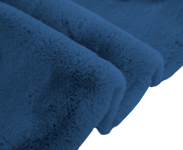 LUXE HOME INTERNATIONAL Rabbit Fur Super Soft Non Slip Floor Carpets for Bedroom, Livingroom - 6x9 Ft, Teal