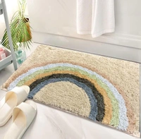 LUXE HOME INTERNATIONAL id's Bath Mat (40x60 cm) Bathroom Mat | Extra Soft and Absorbent Microfiber Bath Rugs, Non-Slip Plush Shaggy Bath Mat, Machine Wash Dry |Bathroom Floor, Door for Room - 40x60 cm, Rainbow