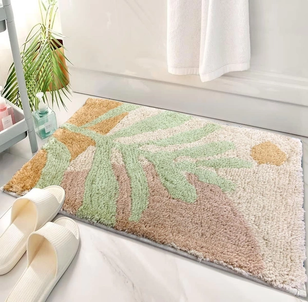 LUXE HOME INTERNATIONAL id's Bath Mat (40x60 cm) Bathroom Mat | Extra Soft and Absorbent Microfiber Bath Rugs, Non-Slip Plush Shaggy Bath Mat, Machine Wash Dry |Bathroom Floor, Door for Room - 40x60 cm, Sun