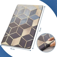 LUXE HOME INTERNATIONAL Anti-Fatigue Kitchen Mat Non-Slip Cushioned Comfort Mat - Geometric Pattern Standing Desk Mat - Waterproof and Easy to Clean for Home and Office - 45x75 cm, Diamond