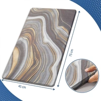 LUXE HOME INTERNATIONAL Anti-Fatigue Kitchen Mat Non-Slip Cushioned Comfort Mat - Geometric Pattern Standing Desk Mat - Waterproof and Easy to Clean for Home and Office - 45x75 cm, Waves