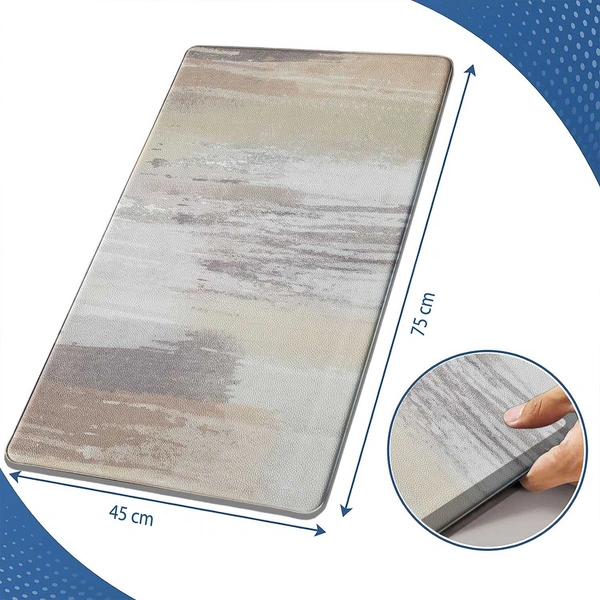 LUXE HOME INTERNATIONAL Anti-Fatigue Kitchen Mat Non-Slip Cushioned Comfort Mat - Geometric Pattern Standing Desk Mat - Waterproof and Easy to Clean for Home and Office - 45x75 cm, Abstract