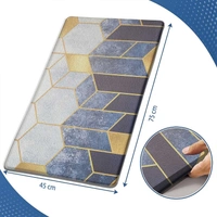 LUXE HOME INTERNATIONAL Anti-Fatigue Kitchen Mat Non-Slip Cushioned Comfort Mat - Geometric Pattern Standing Desk Mat - Waterproof and Easy to Clean for Home and Office - 45x75 cm, Cules