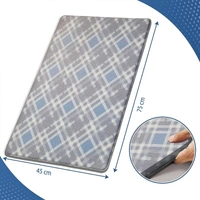 LUXE HOME INTERNATIONAL Anti-Fatigue Kitchen Mat Non-Slip Cushioned Comfort Mat - Geometric Pattern Standing Desk Mat - Waterproof and Easy to Clean for Home and Office - 45x75 cm, Check
