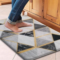 LUXE HOME INTERNATIONAL Cuba PVC Loop Utility Anti-Fatigue Indoor/Outdoor Mats for Home | Cushioned, Non Slip, Washable | Mat for Kitchen, Garage & More - 45x75 cm, Black