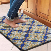 LUXE HOME INTERNATIONAL Cuba PVC Loop Utility Anti-Fatigue Indoor/Outdoor Mats for Home | Cushioned, Non Slip, Washable | Mat for Kitchen, Garage & More - 45x75 cm, Yellow
