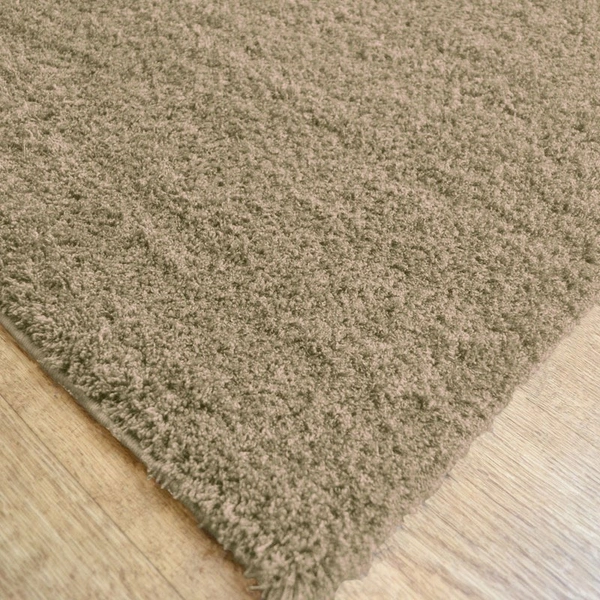 LUXE HOME INTERNATIONAL Ultra Soft Microfiber Area Rug - Non-Slip, Carpet for Living Room, Bedroom, and Home Decor - 4x6 Ft, Beige