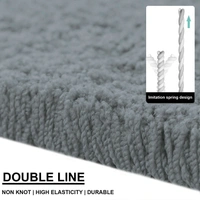 LUXE HOME INTERNATIONAL Ultra Soft Microfiber Area Rug - Non-Slip, Carpet for Living Room, Bedroom, and Home Decor - 6x9 Feet, Silver
