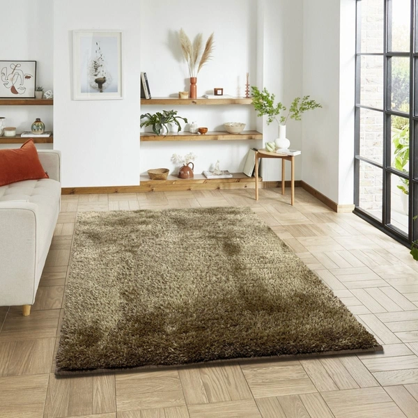 LUXE HOME INTERNATIONAL Ultra Soft Microfiber Area Rug - Non-Slip, Carpet for Living Room, Bedroom, and Home Decor - 3x5 Ft, Beige