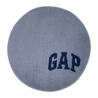 LUXE HOME INTERNATIONAL Bath mat Soft Cotton Round Rug for Bathroom, Bedroom, Living Room - 2x2 ft, Grey