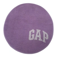 LUXE HOME INTERNATIONAL Bath mat Soft Cotton Round Rug for Bathroom, Bedroom, Living Room - 2x2 ft, Purple