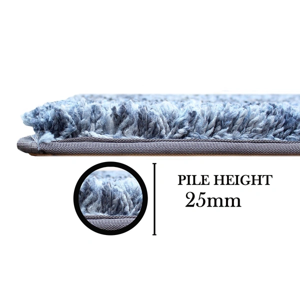 LUXE HOME INTERNATIONAL Runner Super Soft Non Slip Floor Runner for Bathroom, Bedroom, Living Room - 2x5 Ft, Charcoal