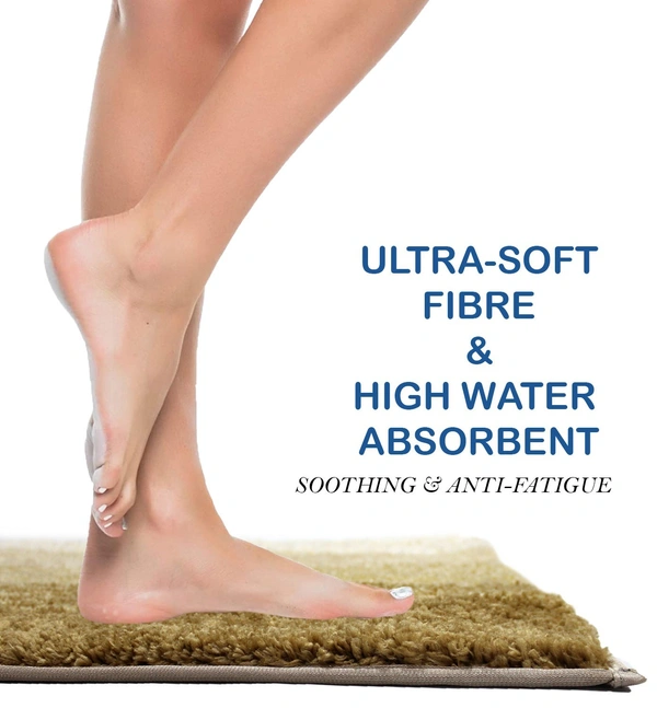 LUXE HOME INTERNATIONAL Bath Mat Super Soft Non Slip Mat For Bathroom, Bedroom, Living Room - 40x60 cm, Teracotta