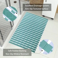 LUXE HOME INTERNATIONAL Shower Mats for Bathroom Anti Slip Non Skid Bathtub Mat - 40x70 cm, Aqua
