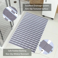 LUXE HOME INTERNATIONAL Shower Mats for Bathroom Anti Slip Non Skid Bathtub Mat - 40x70 cm, Grey