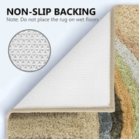 LUXE HOME INTERNATIONAL id's Bath Mat (40x60 cm) Bathroom Mat | Extra Soft and Absorbent Microfiber Bath Rugs, Non-Slip Plush Shaggy Bath Mat, Machine Wash Dry |Bathroom Floor, Door for Room - 40x60 cm, Rainbow