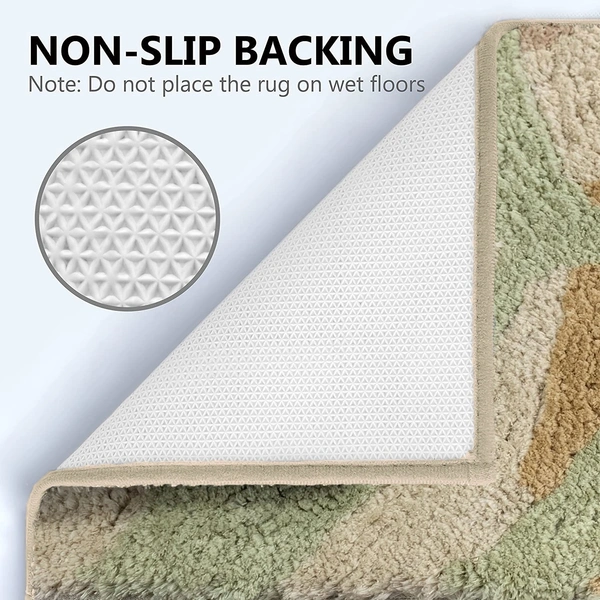 LUXE HOME INTERNATIONAL id's Bath Mat (40x60 cm) Bathroom Mat | Extra Soft and Absorbent Microfiber Bath Rugs, Non-Slip Plush Shaggy Bath Mat, Machine Wash Dry |Bathroom Floor, Door for Room - 40x60 cm, Sun