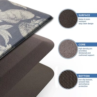 LUXE HOME INTERNATIONAL Anti-Fatigue Kitchen Mat Non-Slip Cushioned Comfort Mat - Geometric Pattern Standing Desk Mat - Waterproof and Easy to Clean for Home and Office - 45x75 cm, Digital