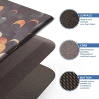 LUXE HOME INTERNATIONAL Anti-Fatigue Kitchen Mat Non-Slip Cushioned Comfort Mat - Geometric Pattern Standing Desk Mat - Waterproof and Easy to Clean for Home and Office - 45x75 cm, Lightning