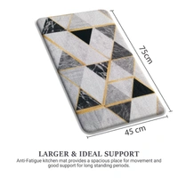 LUXE HOME INTERNATIONAL Cuba PVC Loop Utility Anti-Fatigue Indoor/Outdoor Mats for Home | Cushioned, Non Slip, Washable | Mat for Kitchen, Garage & More - 45x75 cm, Black