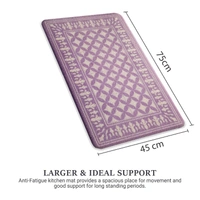 LUXE HOME INTERNATIONAL Cuba PVC Loop Utility Anti-Fatigue Indoor/Outdoor Mats for Home | Cushioned, Non Slip, Washable | Mat for Kitchen, Garage & More - 45x75 cm, Pink