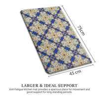 LUXE HOME INTERNATIONAL Cuba PVC Loop Utility Anti-Fatigue Indoor/Outdoor Mats for Home | Cushioned, Non Slip, Washable | Mat for Kitchen, Garage & More - 45x75 cm, Yellow