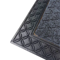 LUXE HOME INTERNATIONAL Rectangular Door Mats For Home Natural Coir Mat Solid Waterproof Low Profile Entrance Rug With Anti-Slip Rubber Backing For Indoor And Outdoor Use (45Cm X 75Cm, Black, Pc 1) - 45x75 cm, Black