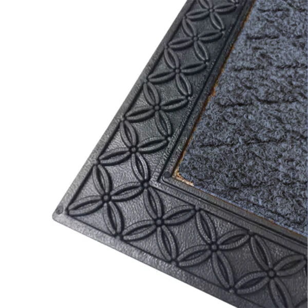 LUXE HOME INTERNATIONAL Rectangular Door Mats For Home Natural Coir Mat Solid Waterproof Low Profile Entrance Rug With Anti-Slip Rubber Backing For Indoor And Outdoor Use (45Cm X 75Cm, Black, Pc 1) - 45x75 cm, Black