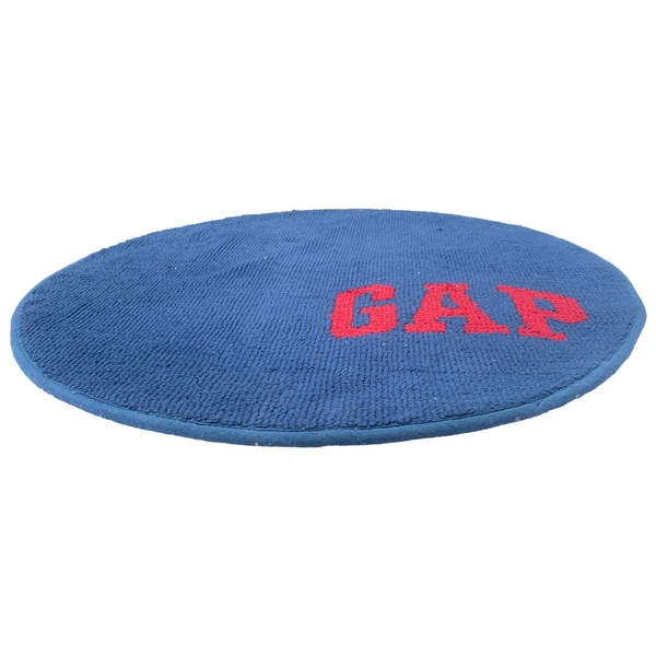 LUXE HOME INTERNATIONAL Bath mat Soft Cotton Round Rug for Bathroom, Bedroom, Living Room - 2x2 ft, Blue
