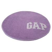 LUXE HOME INTERNATIONAL Bath mat Soft Cotton Round Rug for Bathroom, Bedroom, Living Room - 2x2 ft, Purple