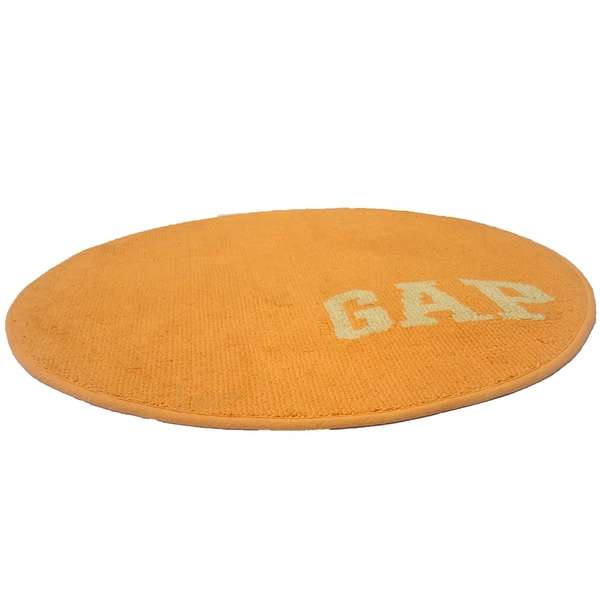LUXE HOME INTERNATIONAL Bath mat Soft Cotton Round Rug for Bathroom, Bedroom, Living Room - 2x2 ft, Yellow