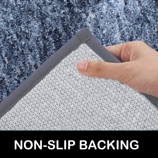 LUXE HOME INTERNATIONAL Runner Super Soft Non Slip Floor Runner for Bathroom, Bedroom, Living Room - 2x5 Ft, Charcoal