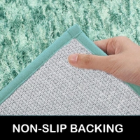 LUXE HOME INTERNATIONAL Runner Super Soft Non Slip Floor Runner for Bathroom, Bedroom, Living Room - 2x5 Ft, Aqua
