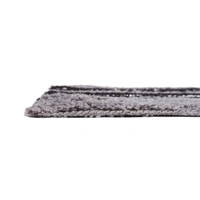 LUXE HOME INTERNATIONAL Stripe Bath Mat Soft, Non Slip Mat for Bedroom and Bathroom Floor - 38x58 cm, Grey