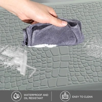 LUXE HOME INTERNATIONAL Anti-Fatigue (45x75 cm) Kitchen Mat – Cushioned Support, Stylish and Durable, Easy to Clean, Non-Slip Bottom – Ideal for Kitchen, Desk, Laundry, Garage - 45x75 cm, Silver