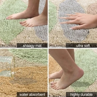 LUXE HOME INTERNATIONAL id's Bath Mat (40x60 cm) Bathroom Mat | Extra Soft and Absorbent Microfiber Bath Rugs, Non-Slip Plush Shaggy Bath Mat, Machine Wash Dry |Bathroom Floor, Door for Room - 40x60 cm, Leafs