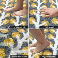LUXE HOME INTERNATIONAL id's Bath Mat (40x60 cm) Bathroom Mat | Extra Soft and Absorbent Microfiber Bath Rugs, Non-Slip Plush Shaggy Bath Mat, Machine Wash Dry |Bathroom Floor, Door for Room - 40x60 cm, Suva Grey