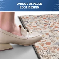 LUXE HOME INTERNATIONAL Anti-Fatigue Kitchen Mat Non-Slip Cushioned Comfort Mat - Geometric Pattern Standing Desk Mat - Waterproof and Easy to Clean for Home and Office - 45x75 cm, Floral