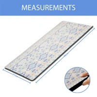 LUXE HOME INTERNATIONAL Anti-Fatigue Kitchen Mat Non-Slip Cushioned Comfort Mat - Geometric Pattern Standing Desk Mat - Waterproof and Easy to Clean for Home and Office - 51x99 cm, Multi